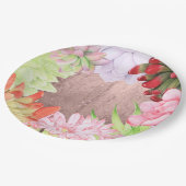 Magische Aquarellsukkulente Pappteller (Schrägansicht)