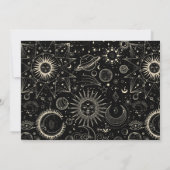 Magische Astrologie Boho Himmelshochzeit Save The Date (Rückseite)