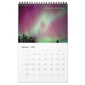 Magische Aussicht auf die Nordlichter / eine / Kalender (Feb 2027)
