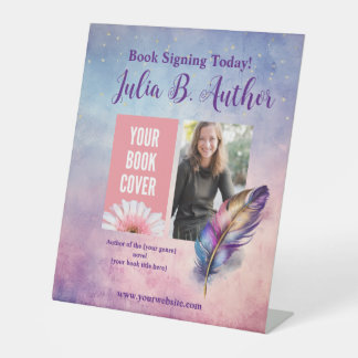 Magische Autor Buchsignierung oder Buchstart Sockelschild