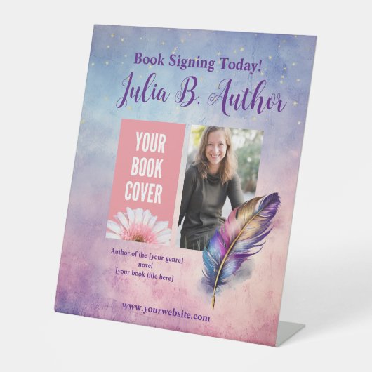 Magische Autor Buchsignierung oder Buchstart Sockelschild (Vorderseite)