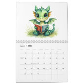Magische Baby Dragons Reading Whimsisfantasy Art Kalender (Mär 2026)