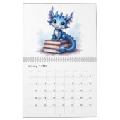 Magische Baby Dragons Reading Whimsisfantasy Art Kalender (Jan 2026)