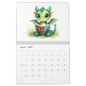 Magische Baby Dragons Reading Whimsisfantasy Art Kalender (Mär 2027)