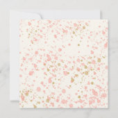 Magische Babydusche Unicorn Cloud Star Boho Floral Einladung (Rückseite)