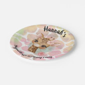 Magische Babygiraffe Pappteller (Schrägansicht)