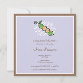 Magische Baum-Zwillings-Mädchen-Jungen-Erbsen in Einladung (Rückseite)