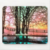 Magische Bäume auf einer Hillside des Snowy Delawa Mousepad (Vorne)