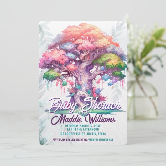 Magische Bäume der Kinderdusche Ankündigung (Stehend Vorderseite)