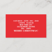 Magische Bäume, Weihnachts-Party-Ticket Einladung (Rückseite)