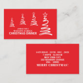 Magische Bäume, Weihnachts-Party-Ticket Einladung (Vorne/Hinten)