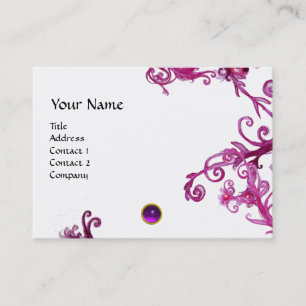 MAGISCHE BEEREN LILA AMETHYST-EDELSTEIN-MONOGRAMM VISITENKARTE