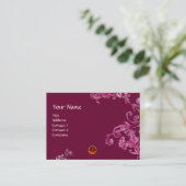 MAGISCHE BEEREN MONOGRAMM roter Edelstein Visitenkarte (Stehend Vorderseite)