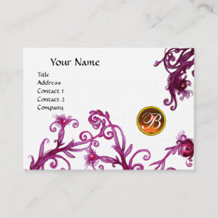 MAGISCHE BEEREN-MONOGRAMM,topas orangefarbenes Lei Visitenkarte