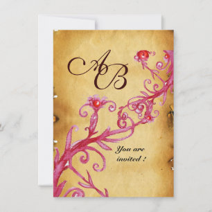 MAGISCHE BEEREN  MONOGRAMM Wachssiegel Pergament r Einladung
