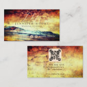 Magische Berge Abstrakt Mit Monogramm Visitenkarte (Vorne/Hinten)