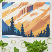 Magische Berge Geschirrtuch (Gefaltet)