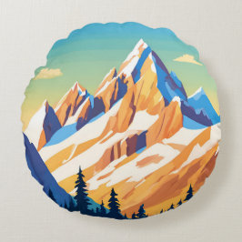 Magische Berge Rundes Kissen