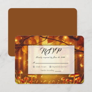 Magische Bernsteinwald-Fee Hochzeit RSVP Karte