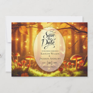 Magische Bernsteinwald-Feinmärchenhochzeit Save The Date