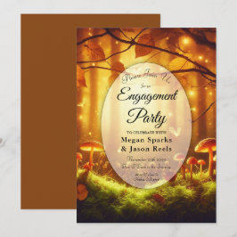 Magische Bernsteinwälder-Fairytale-Engagement-Part Einladung