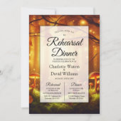 Magische Bernsteinwälder Probe Abendessen Einladung (Vorderseite)