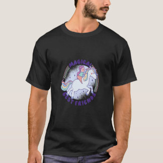 Magische beste Freunde mit Mädchen auf einem Pferd T-Shirt
