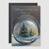 Magische Blase mit Weihnachtsbäumen & Sondertext Magnetkarte (Vorne/Hinten)