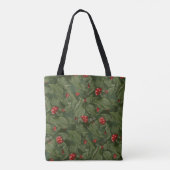Magische Blätter und Rote Rollhocker Wasserfarbe Tasche (Rückseite)