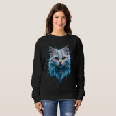 Magische Blitze Kat Cool Feline Fantasy Niedlich K Sweatshirt (Vorne ganz)