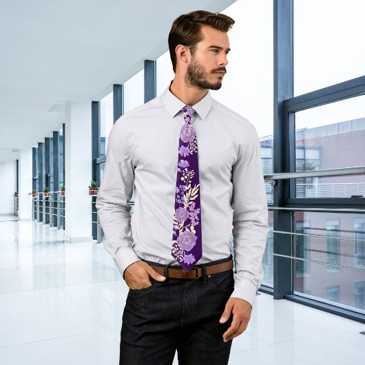 Magische Blooms personalisieren Monogramm Krawatte