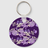 Magische Blooms Personalisieren Schlüsselanhänger (Rückseite)