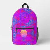 Magische Blume Bedruckter Rucksack (Vorderseite)