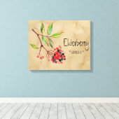 Magische Blume Elderberry 16.14'' x 12.86'' Canva Leinwanddruck (Insitu (Holzboden))