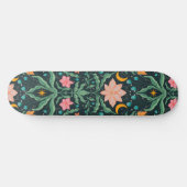 Magische Blume in der Sternennacht Skateboard (Horizontal)
