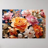 Magische Blume Kunstmalerei Schönheit Poster (Vorne)