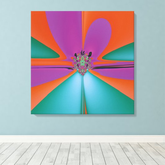 Magische Blume Leinwanddruck (Insitu (Holzboden))