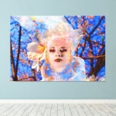 Magische Blume Leinwanddruck (Insitu (Holzboden))