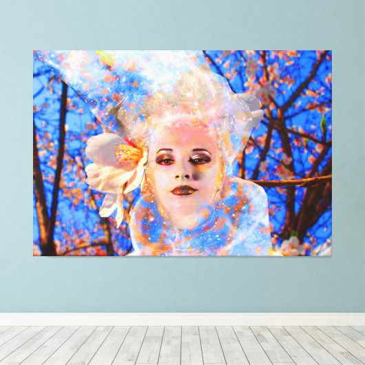 Magische Blume Leinwanddruck (Insitu (Holzboden))