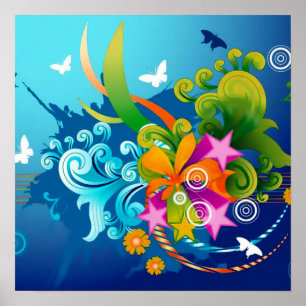 Magische Blume Poster