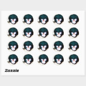 Magische Blume Print Classic Round Sticker (Blatt)