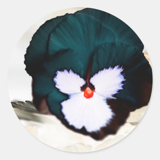 Magische Blume Print Classic Round Sticker (Vorderseite)