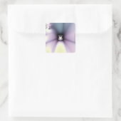 Magische Blume Quadratischer Aufkleber (Tasche)