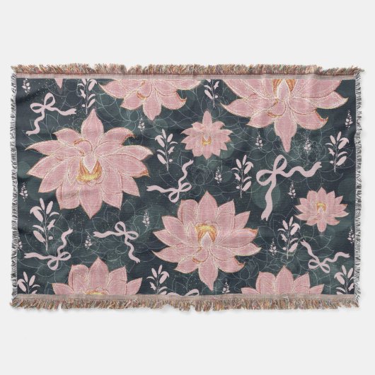 Magische Blumen mit Glitter-Design Decke (Vorderseite)
