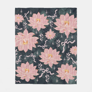 Magische Blumen mit Glitter-Design Fleecedecke