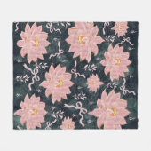Magische Blumen mit Glitter-Design Fleecedecke (Vorderseite (Horizontal))
