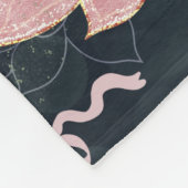 Magische Blumen mit Glitter-Design Fleecedecke (Ecke)