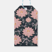 Magische Blumen mit Glitter-Design  Geschenkanhänger (Rückseite)