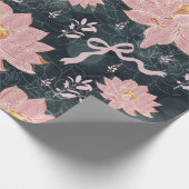 Magische Blumen mit Glitter-Design Geschenkpapier (Ecke)