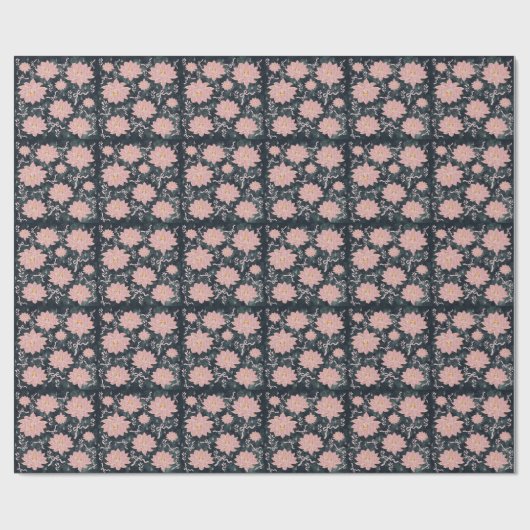 Magische Blumen mit Glitter-Design Geschenkpapier (Flach)